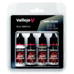 Vallejo - Game Color / 4 colors - Silver NMM Set-72394