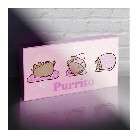 PUSHEEN (PURRITO) LETTERBOX LIGHT UP CANVAS-WDCL2500324