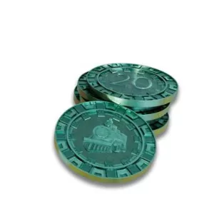 12 Metal Coins (Play Money) for Clans of Caledonia: Industria (12 x 20)-COC-IND-COI-20