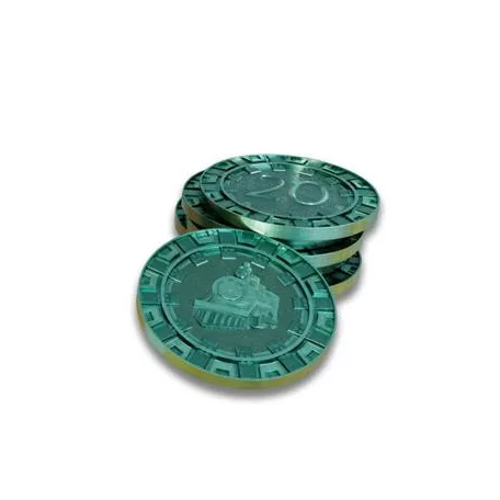 12 Metal Coins (Play Money) for Clans of Caledonia: Industria (12 x 20)-COC-IND-COI-20