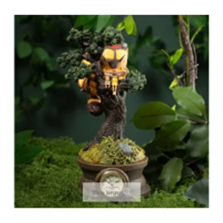 My Neighbor Totoro - Diorama table clock Mei, Satsuki & Chatbus in the pine tree-BENELIC-51879