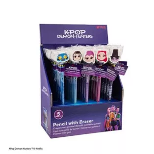 Display of 30 pencils and erasers - K-Pop Demon Hunters-CR5457