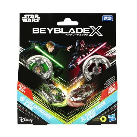 Beyblade X and Star Wars Collab Luke Skywalker 4-80B vs. Darth Vader 4-60B-G0290ES0