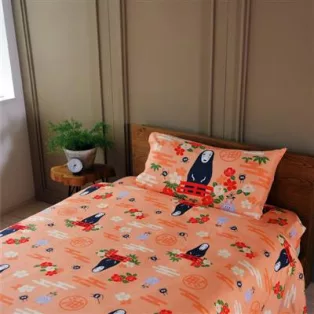 Spirited Away - Natsu Bed Cover Set No Face & Flowers-MARU-93833