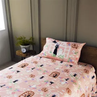 Kiki's Delivery Service - Natsu Bed Cover Set Sweet Pink Jiji-MARU-93831