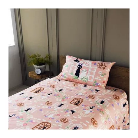 Kiki's Delivery Service - Natsu Bed Cover Set Sweet Pink Jiji-MARU-93831