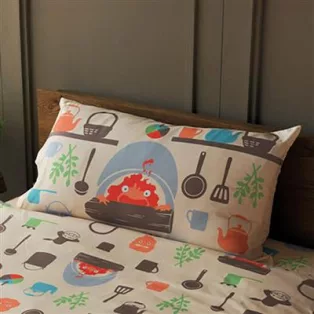 Howl's Moving Castle - Natsu Cushion Cover Cook with Calcifer-MARU-93828