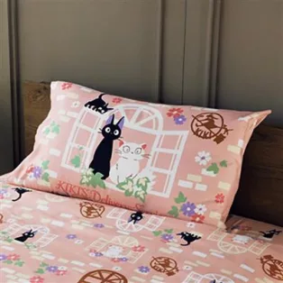 Kiki's Delivery Service - Natsu Cushion Cover Sweet Pink Jiji-MARU-93827