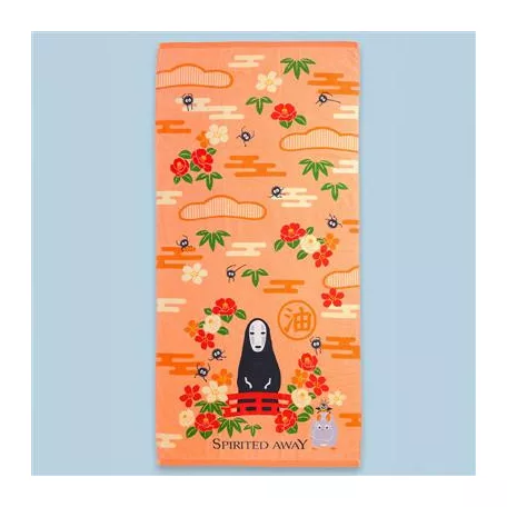 Spirited Away - Bath Towel No Face & Flowers 70x140 cm-MARU-93797