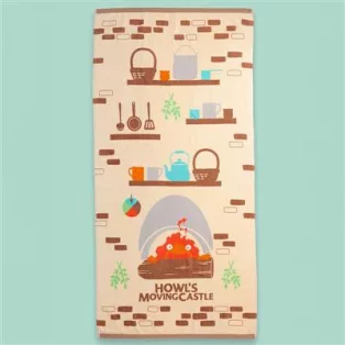 Howl's Moving Castle - Bath Towel Cook with Calcifer 70x140 cm-MARU-93796