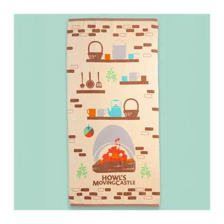 Howl's Moving Castle - Bath Towel Cook with Calcifer 70x140 cm-MARU-93796