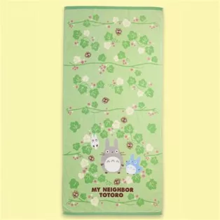 My Neighbor Totoro - Bath Towel Totoro Green Leaf 70x140 cm-MARU-93794