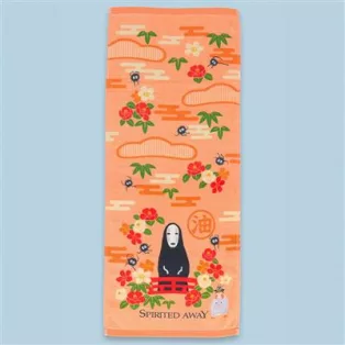 Spirited Away - Natsu Towel No Face & Flowers 34x80 cm-MARU-93793