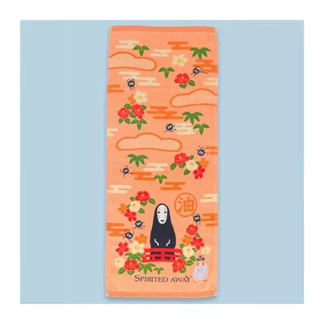 Spirited Away - Natsu Towel No Face & Flowers 34x80 cm-MARU-93793