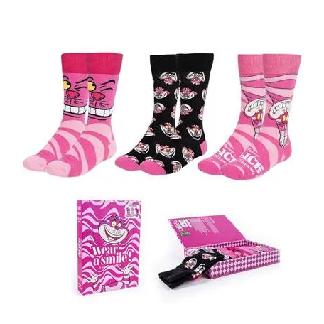 Alice in Wonderland - Socks 3-Pack (EU36-43) - Cheshire Cat-2900002481