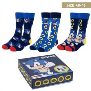 Sonic The Hedgehog - Socks 3-Pack (EU40-46)-2900001884