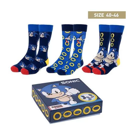 Sonic The Hedgehog - Socks 3-Pack (EU40-46)-2900001884