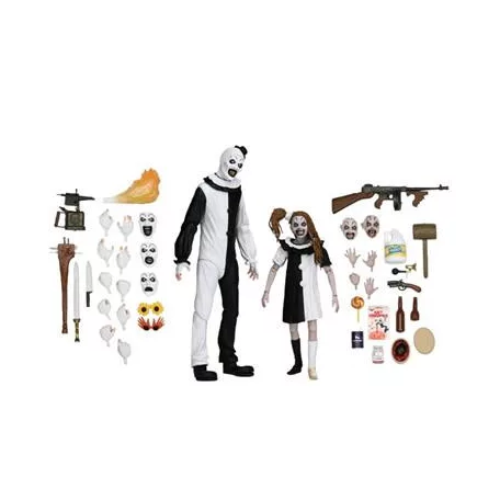 Terrifier 2 - 7" Scale Action Figure - Ultimate Art the Clown & Little Pale Girl 2 Pack-NE45254-01