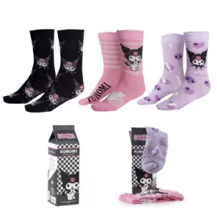 Kuromi - Socks 3-Pack (EU36-43) - Milk-2900003046