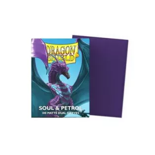 Dragon Shield Sleeves - Standard size - Matte Dual - Soul & Petrol (100 Sleeves)-AT-15070
