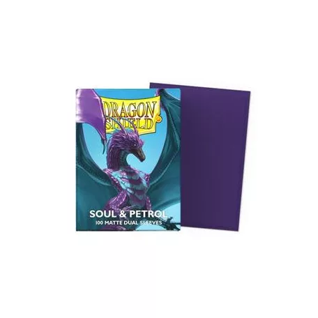 Dragon Shield Sleeves - Standard size - Matte Dual - Soul & Petrol (100 Sleeves)-AT-15070