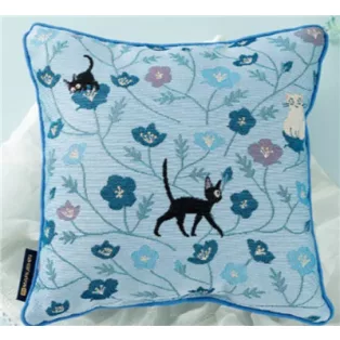 Kiki's Delivery Service - Cushion (30x30 cm) - Jiji Blue Floral-MARU-92221