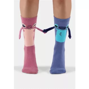 Lilo & Stitch - Let's Hold Hands Novelty Socks (1 pack) - Stitch & Angel - 43/46-NS748741DNY-43/46