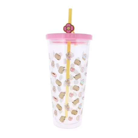 Pusheen - Cup with Straw (700ml)-3000210