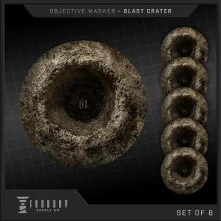 Blast Crater 7.5" Round-FSCOM-004