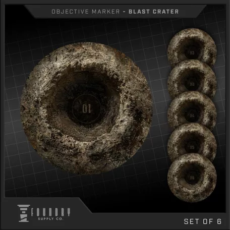 Blast Crater 7.5" Round-FSCOM-004
