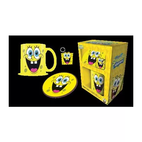 Spongebob Squarepants - Gift Set (Mug, Coaster & Keychain) - Spongebob's Face-GP2500288