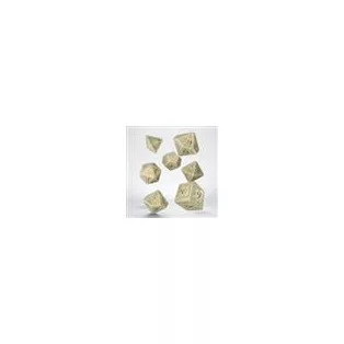 Elvish Shimmering beige & copper Jumbo Dice Set-SJELV01