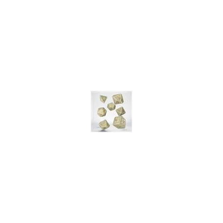 Elvish Shimmering beige & copper Jumbo Dice Set-SJELV01