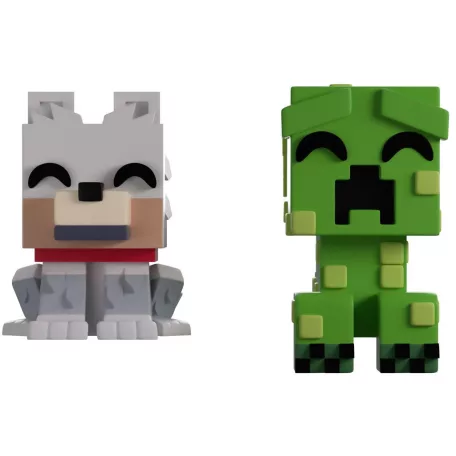 Minecraft - Youtooz Monitor Buddiez - Wolf and Creeper-WOLFANDCREEPERMONITORBUDDIEZ