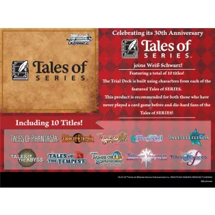 Weiß Schwarz - Tales of SERIES Trial Deck Display (4 Decks) - EN-WSE-TAL/S126-TD