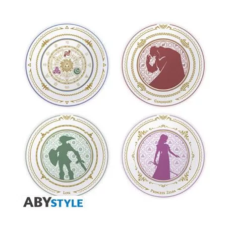 The Legend of Zelda - Set of 4 Plates - Legens of Hyrule-ABYTAB173