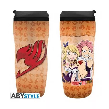 Fairy Tail - Travel Mug - Natsu, Lucy & Emblem-ABYTUM029