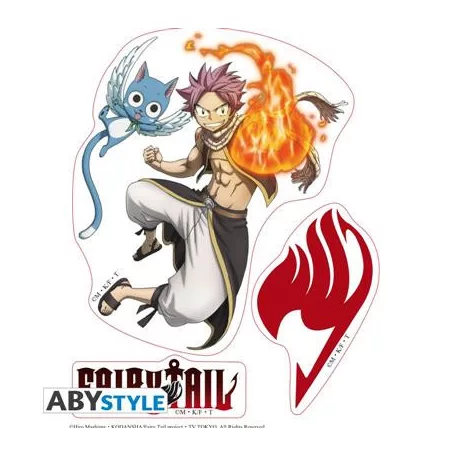 Fairy Tail - Stickers - Natsu, Lucy, Happy & Plue-ABYDCO507
