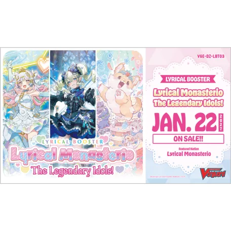 Cardfight!! Vanguard Lyrical Monasterio The Legendary Idols! Lyrical Booster Display (16 Packs) - EN-VGE-DZ-LBT03