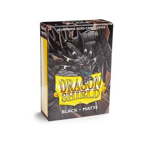 Dragon Shield Small Sleeves - Japanese Matte Black (60 Sleeves)-AT-11102
