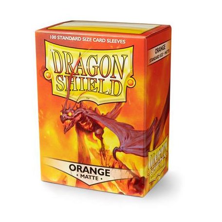 Dragon Shield Standard Sleeves - Matte Orange (100 Sleeves)-AT-11013