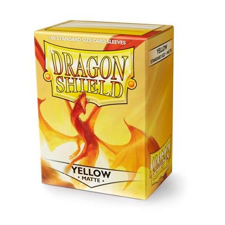 Dragon Shield Standard Sleeves - Matte Yellow (100 Sleeves)-AT-11014