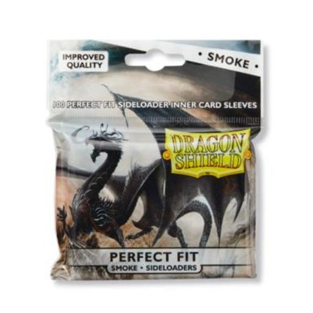 Dragon Shield Standard Perfect Fit Sideloading Sleeves - Clear/Smoke (100 Sleeves)-AT-13123