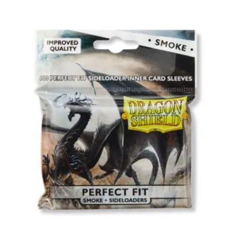 Dragon Shield Standard Perfect Fit Sideloading Sleeves - Clear/Smoke (100 Sleeves)-AT-13123