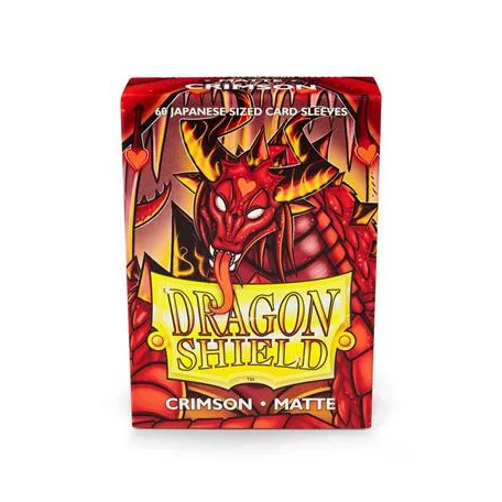 Dragon Shield Small Sleeves - Japanese Matte Crimson (60 Sleeves)-AT-11121