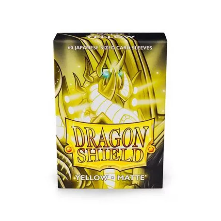 Dragon Shield Small Sleeves - Japanese Matte Yellow (60 Sleeves)-AT-11114