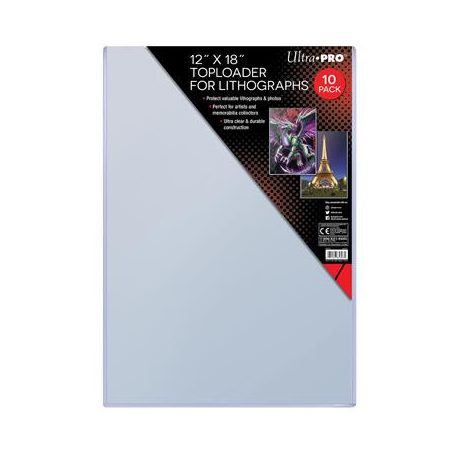 UP - 12" x 18" Toploader for Lithographs (10 Pieces)-85347