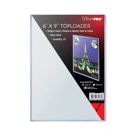 UP - 6" X 9" Toploader (25 Pieces)-81185