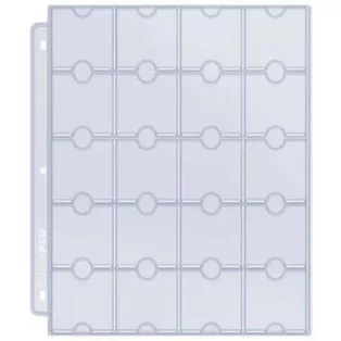 UP - 20-Pocket Platinum Page for Coins and Tokens (10-pack)-81702