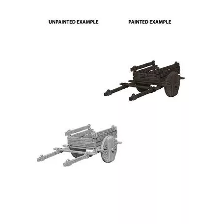 WizKids Deep Cuts Unpainted Miniatures: 2 Wheel Cart-73096